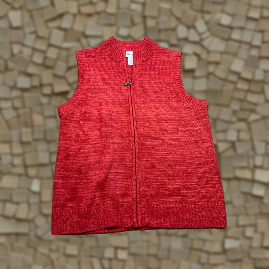 Blair Blair Sweater Vest, Women's Size M, Red, Full Zip, Sleeveless, Vest, Red, 90s? Size M / US 6-8 / IT 42-44 - 1 Thumbnail