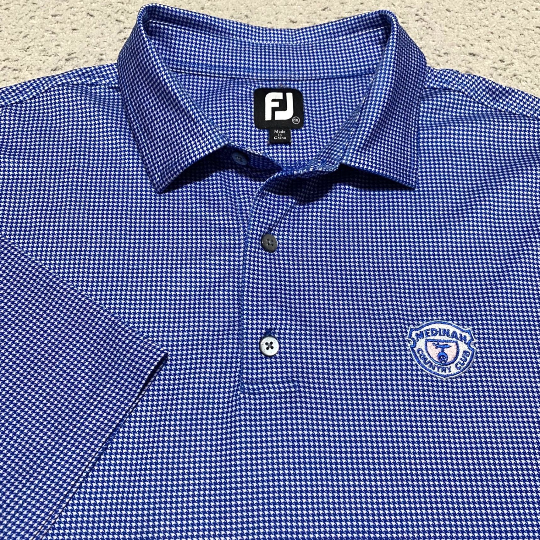 Footjoy FootJoy Polo Shirt Golf Blue Plaid Short Sleeve 2XL Mens Size US XXL / EU 58 / 5 - 5 Thumbnail