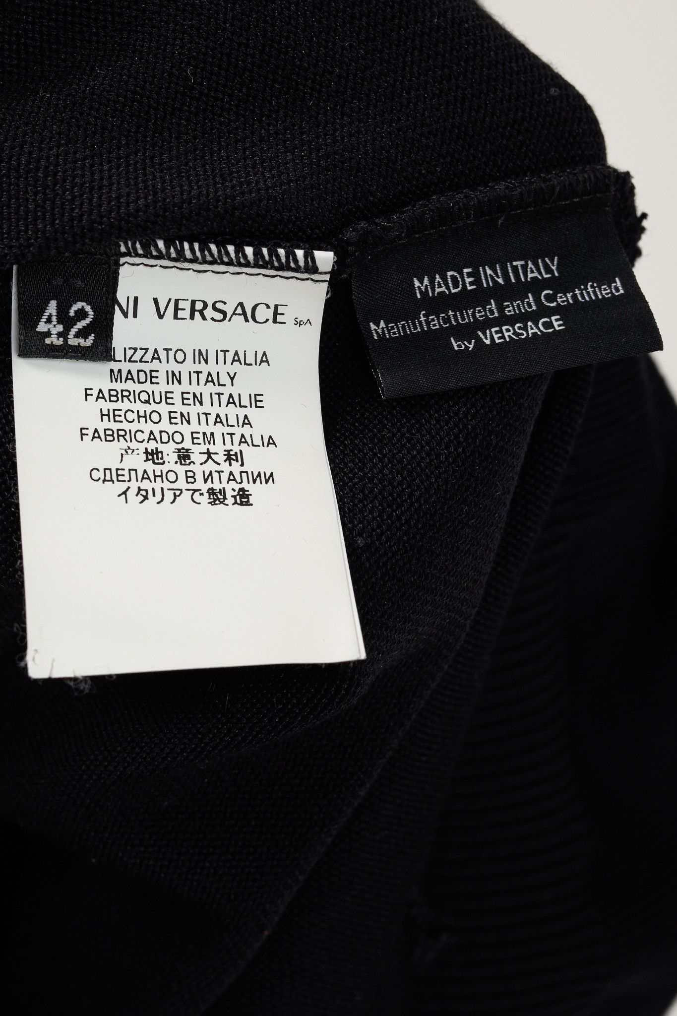 Versace Versace 2009 Ornate Trim Black Sleeveless Body-Con Tunic Size M / US 6-8 / IT 42-44 - 9 Thumbnail