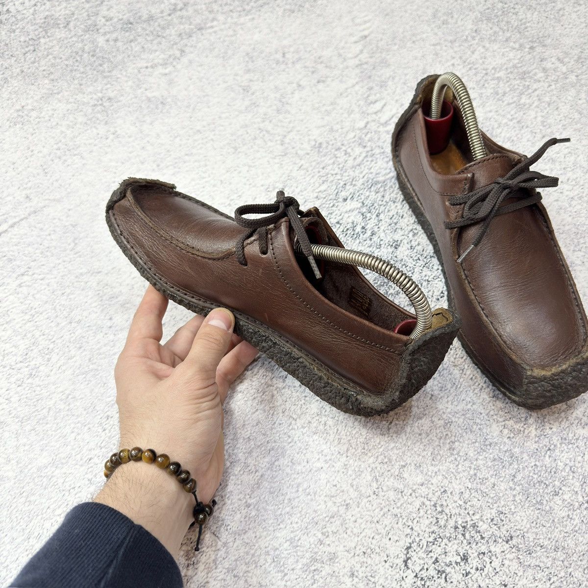 Clarks × Vintage Clarks Wallabees Brown Leather US7.5 UK6.5 EU40.5 25.5cm Size US 7.5 / EU 40-41 - 4 Thumbnail