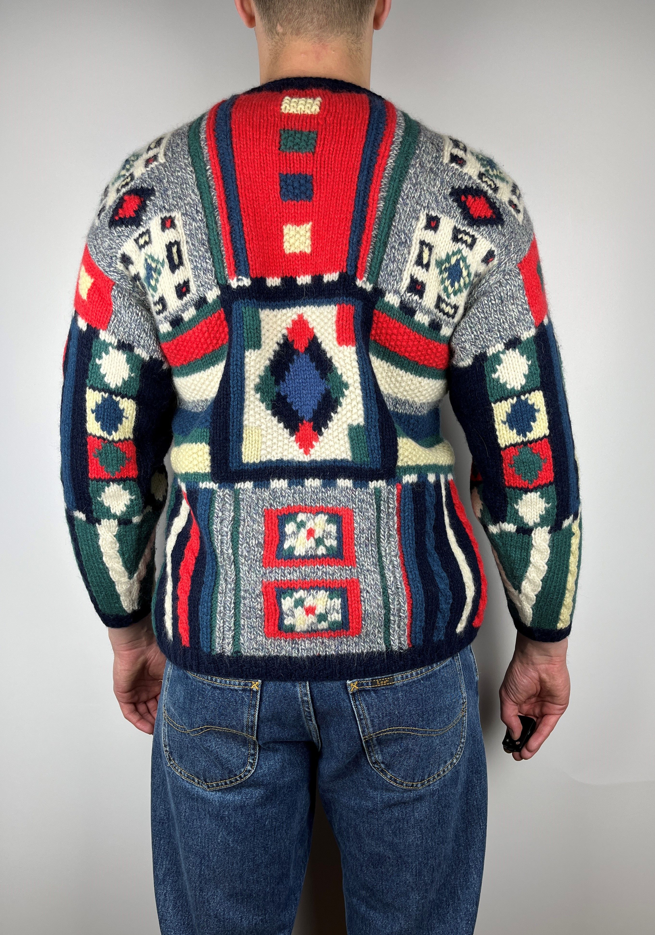 Vintage PACO Geometric Abstract Wool Knit Sweater Size S/M Christmas Size US S / EU 44-46 / 1 - 10 Thumbnail