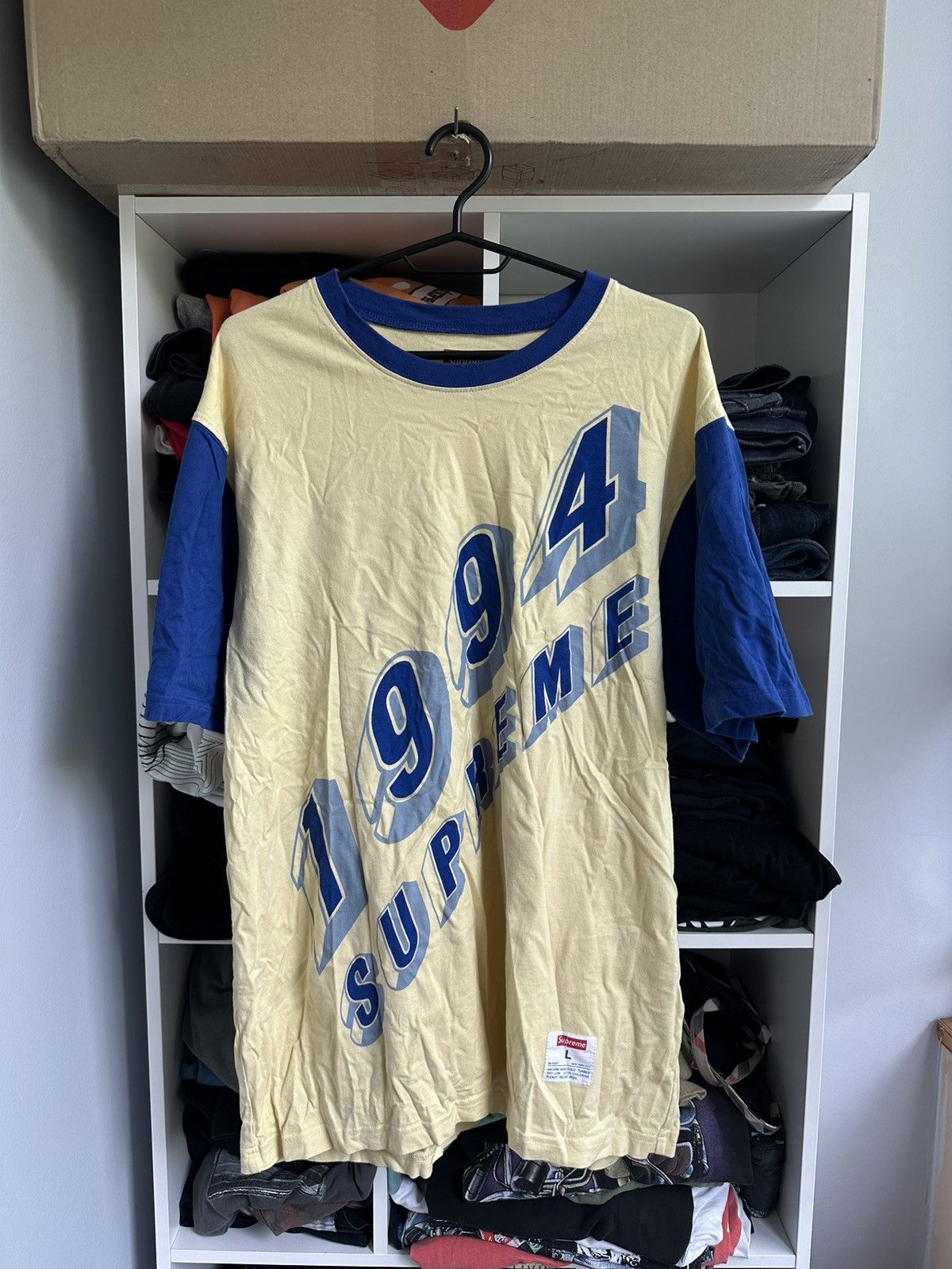 Supreme 🔥SS20 SUPREME TEXT BEVEL RINGER T-SHIRT🔥 Size US L / EU 52-54 / 3 - 1 Thumbnail