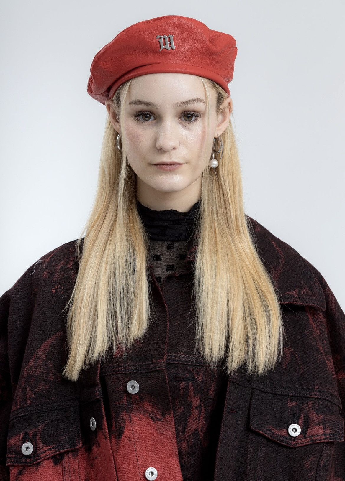 Misbhv MISBHV red vegan leather beret ❤️‍🔥🌶️ Size ONE SIZE - 3 Thumbnail
