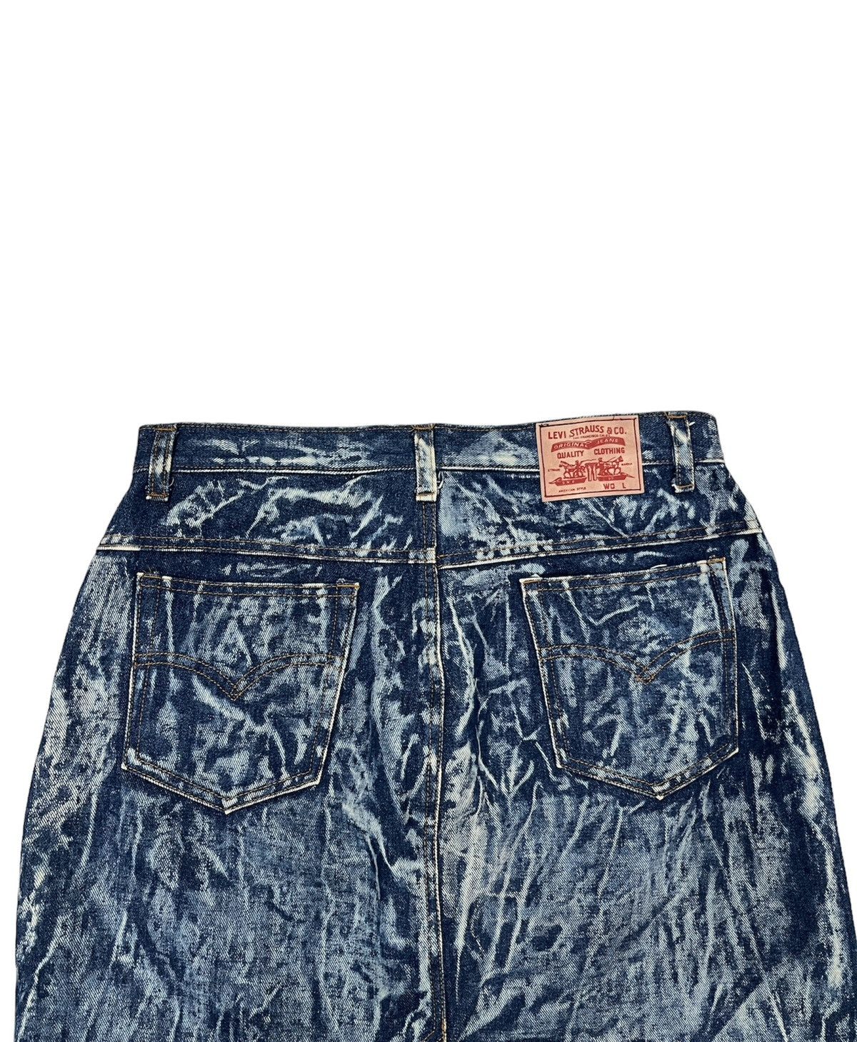Levi's × Levi's Vintage Clothing × Vintage Vintage Levi’s 90s Stonewashed Blue Denim Jeans Skirt y2k 13 Size 24" / US 00 / IT 34 - 3 Thumbnail