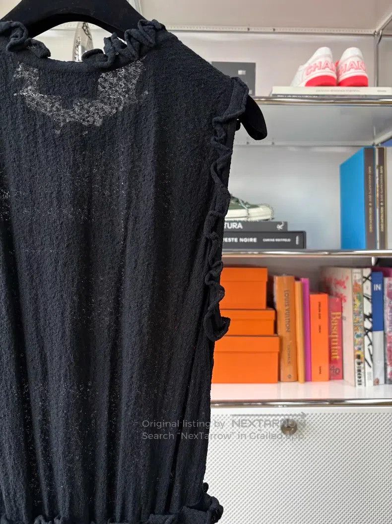 Chanel Chanel 25A black camelia brooch cake skirt dinner dress lo Size XS / US 0-2 / IT 36-38 - 4 Thumbnail
