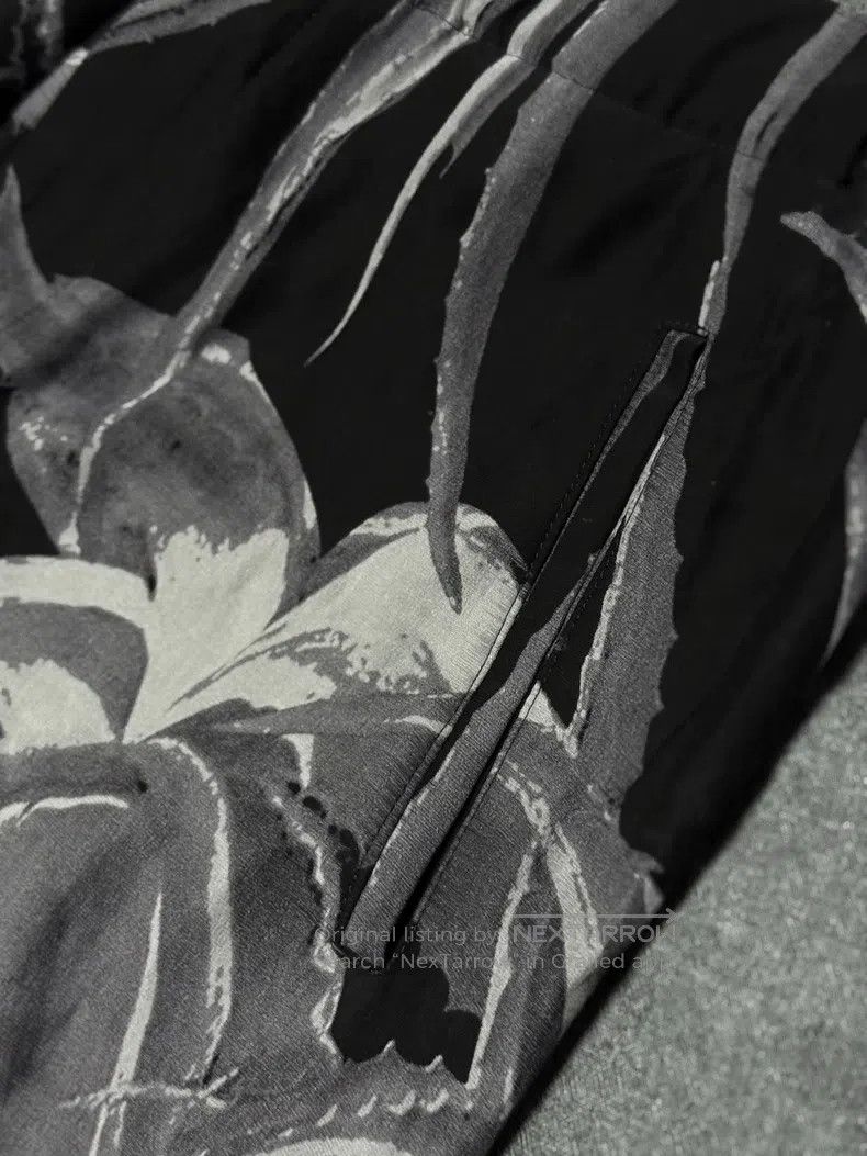Yohji Yamamoto Yohji Yamamoto size 1 Cropped Silk Floral Wide Leg Kendo Pa Size US 28 / EU 44 - 6 Thumbnail