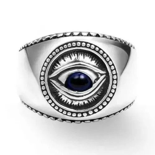 VIBE Silver Eye Ring Size 7 8 9 10 Size ONE SIZE - 6 Thumbnail