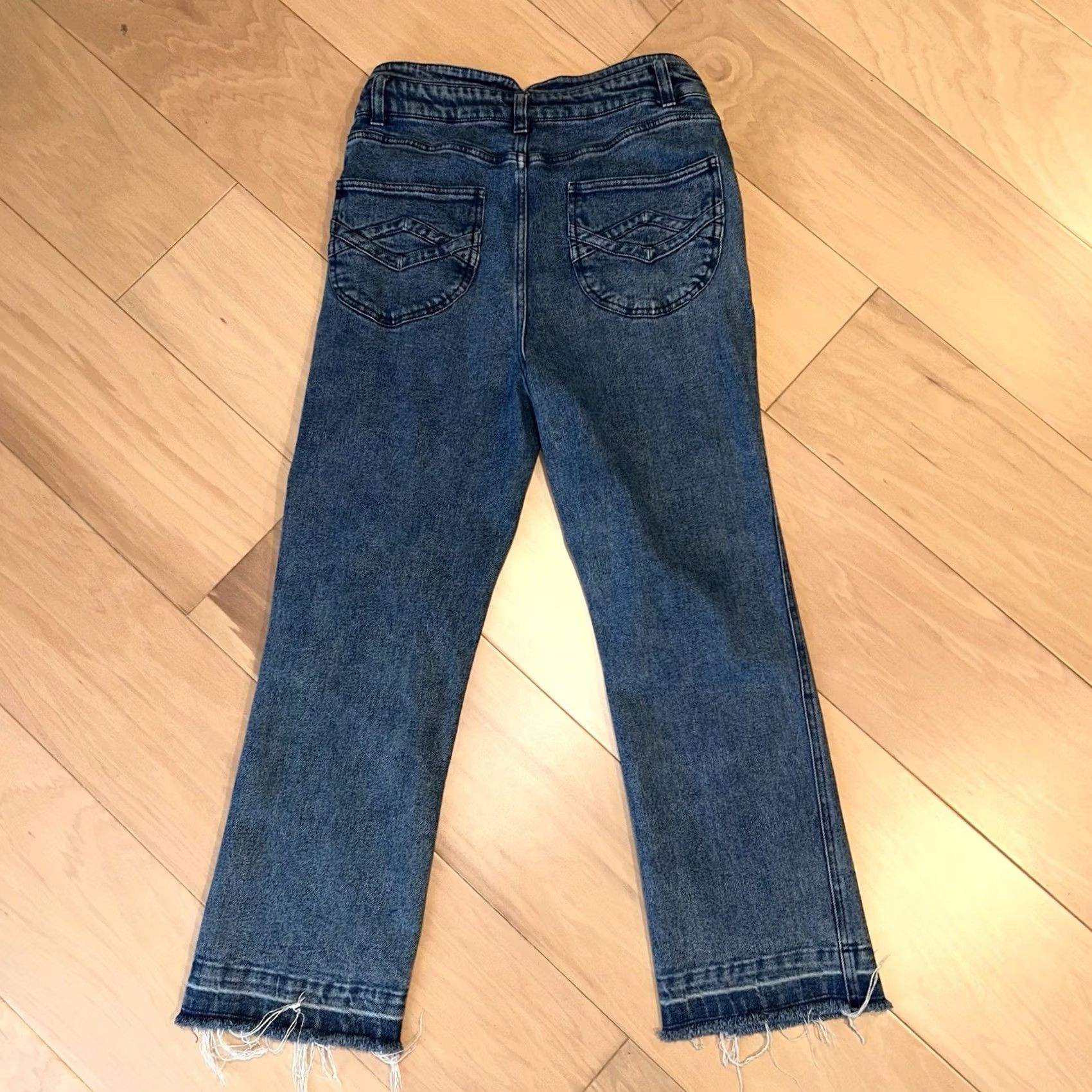 Faherty Faherty Pleated High Rise Paperbag Waist Denim Blue Jean Women’s 28 Size 28" / US 6 / IT 42 - 2 Thumbnail