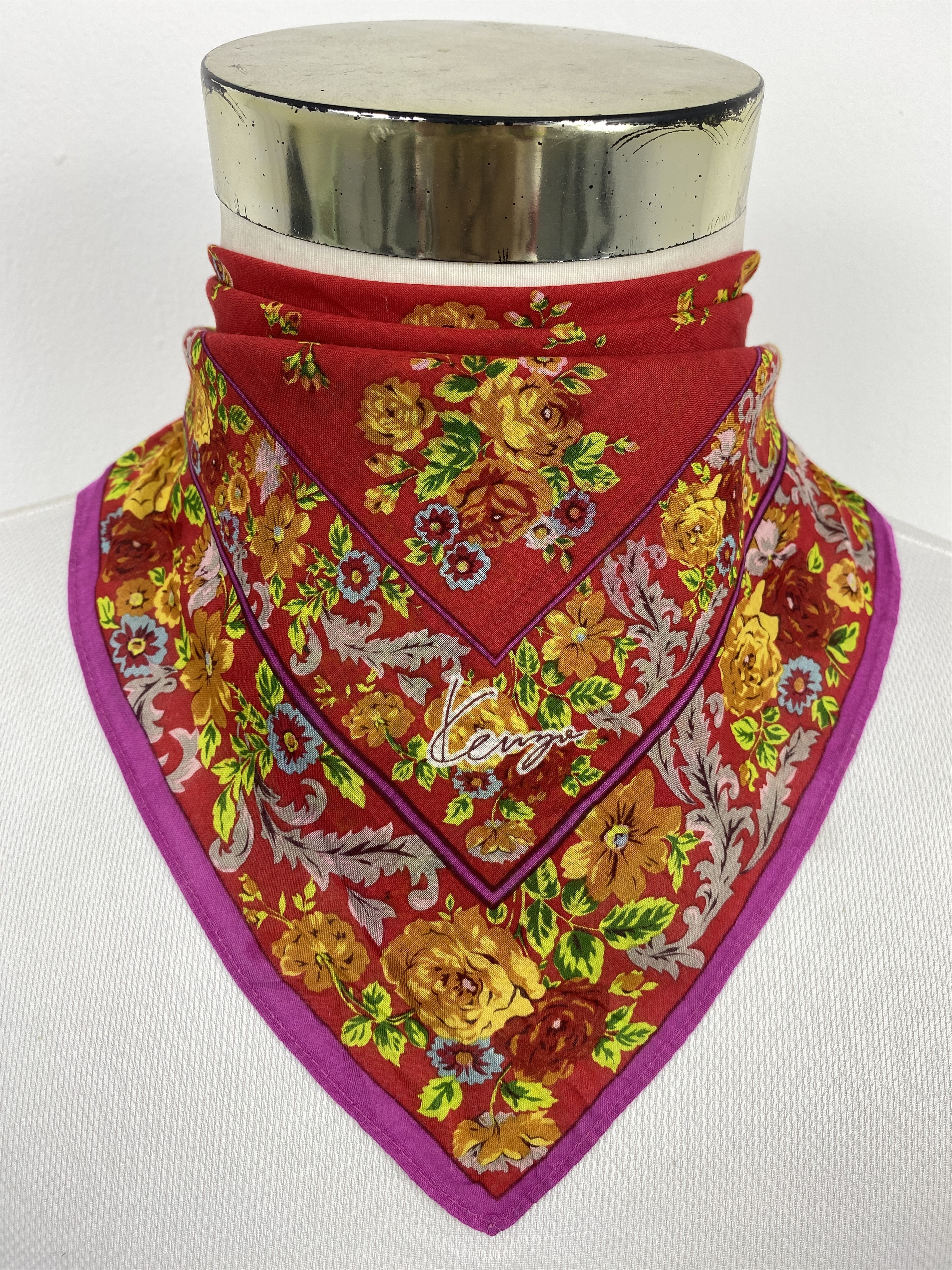 Kenzo Vintage Kenzo Handkerchief / Neckerchief KT0288 Size ONE SIZE - 1 Thumbnail