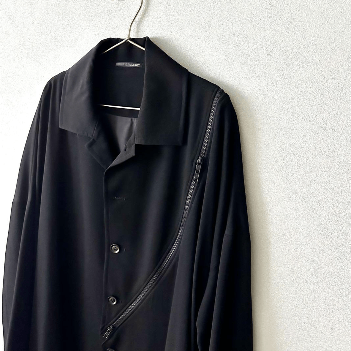 Yohji Yamamoto B Yohji Yamamoto - W/Gabardine Bias Fastener Long Coat Size US L / EU 52-54 / 3 - 3 Thumbnail
