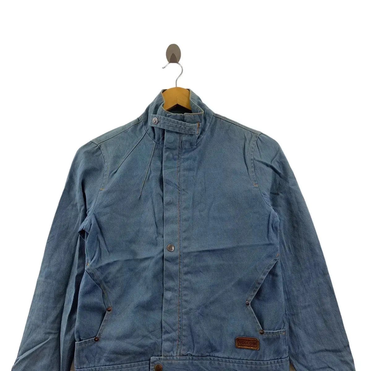 Vintage × Volcom Vintage VOLCOM SKATEBOARD Denim Jeans Motorcycle Jacket Size XS / US 0-2 / IT 36-38 - 4 Thumbnail