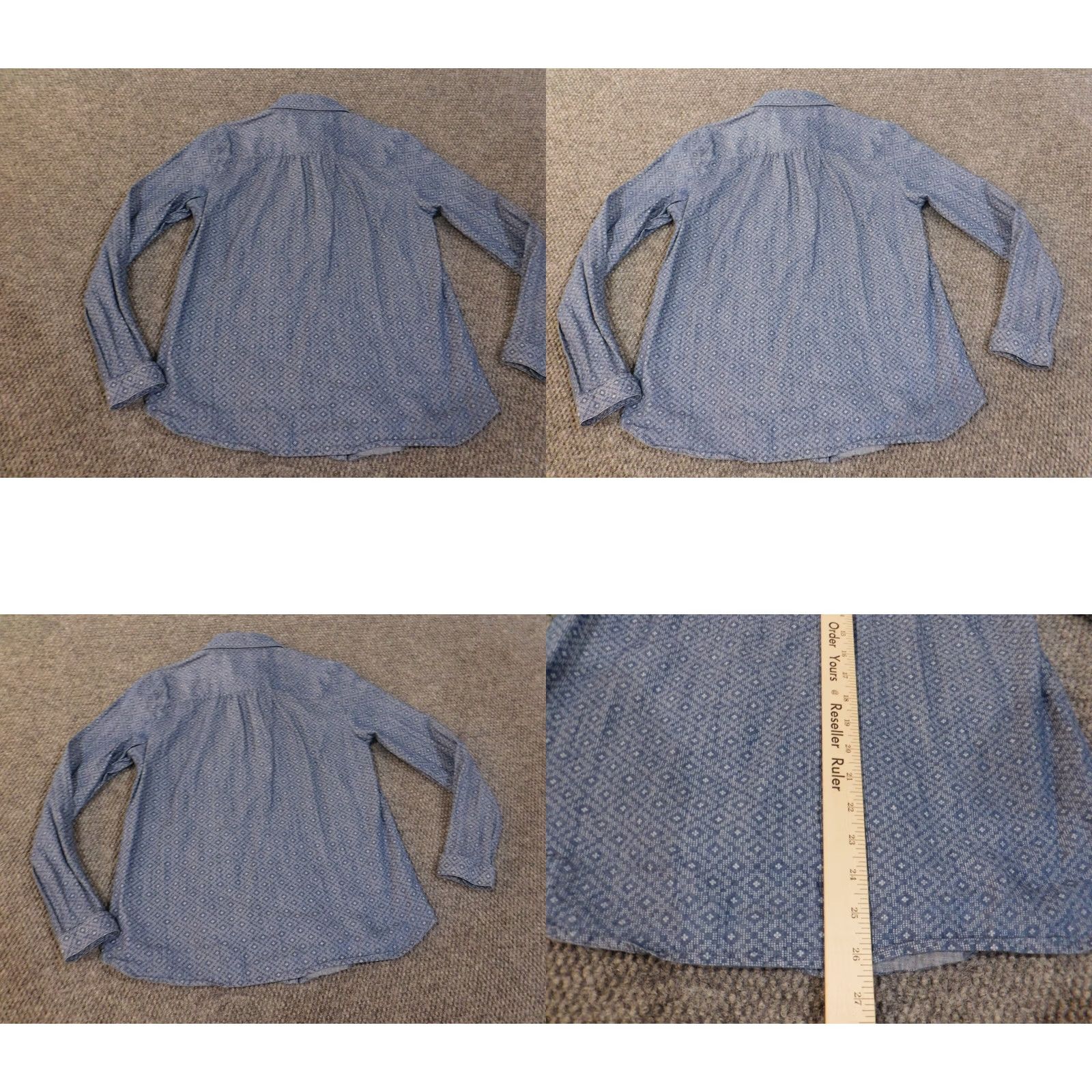 Ann Taylor Ann Taylor Loft Shirt Women Small Blue Plaid Button-Up Casual Long Sleeve breathable 100% Cotton Button-Up Top Size S / US 4 / IT 40 - 8 Thumbnail