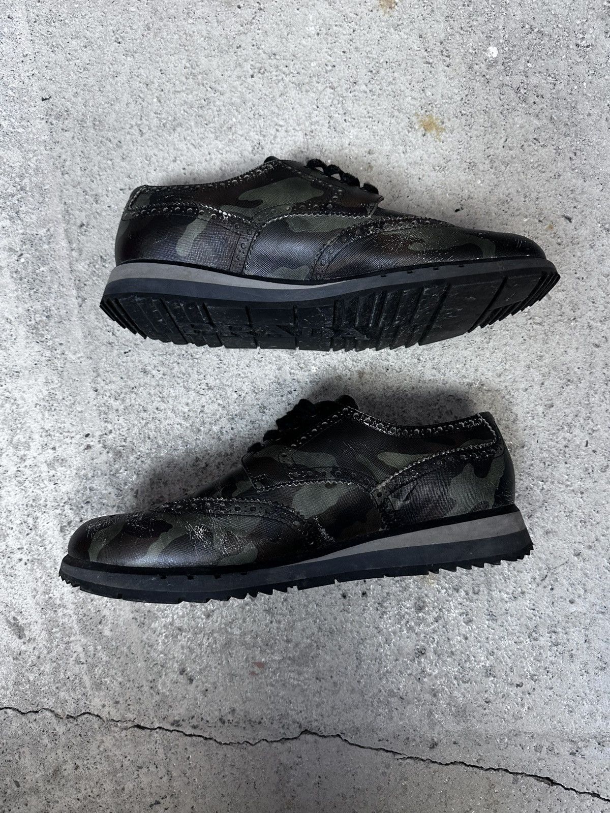Prada Prada Mens Camo Full Brogue Derby Shoes size - 44/45 us - 11 Size US 11 / EU 44 - 7 Thumbnail