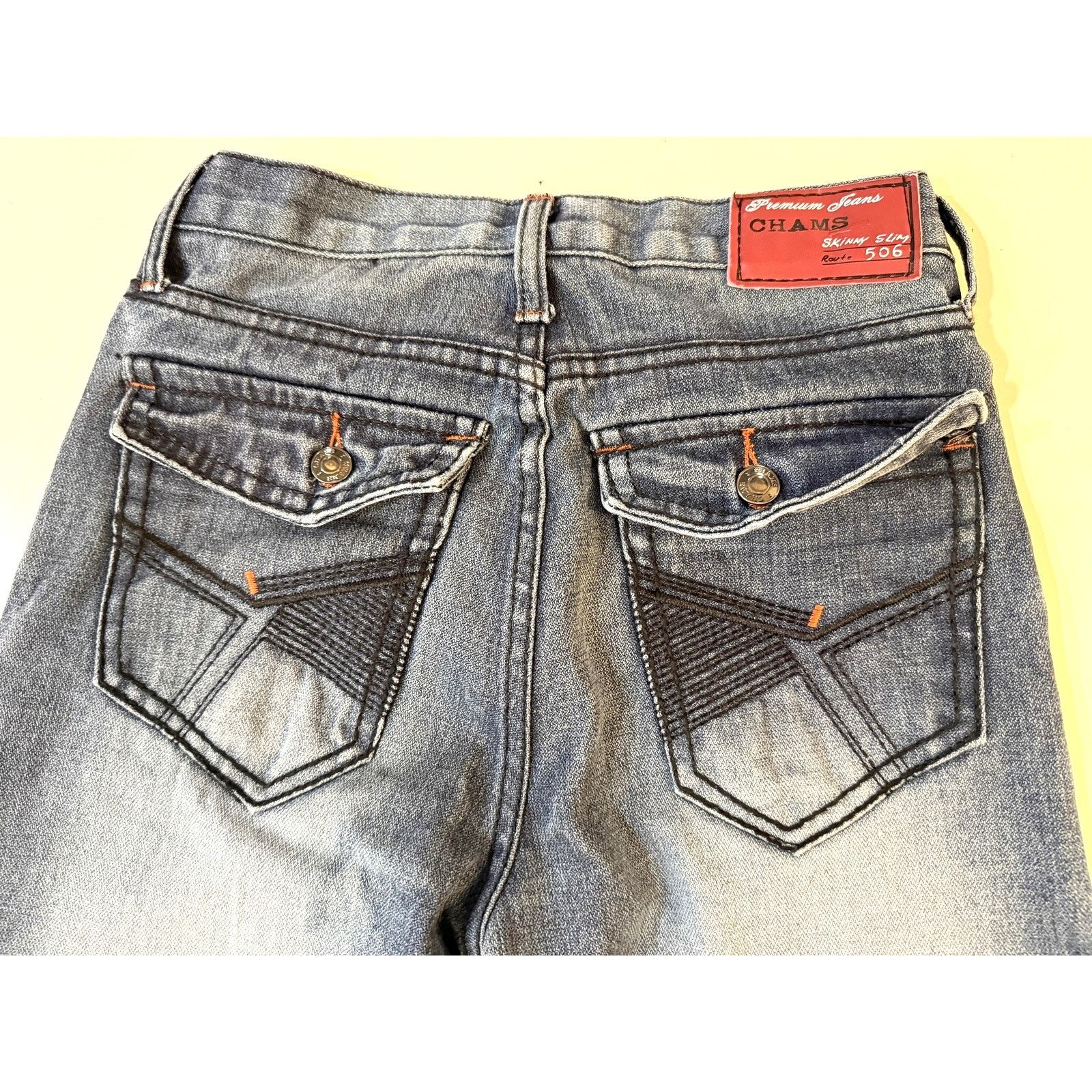 & Other Stories Chams Jeans Girls Size 14 Skinny Slim 506 Distressed Y2K Size 36" / US 14 / IT 50 - 8 Thumbnail