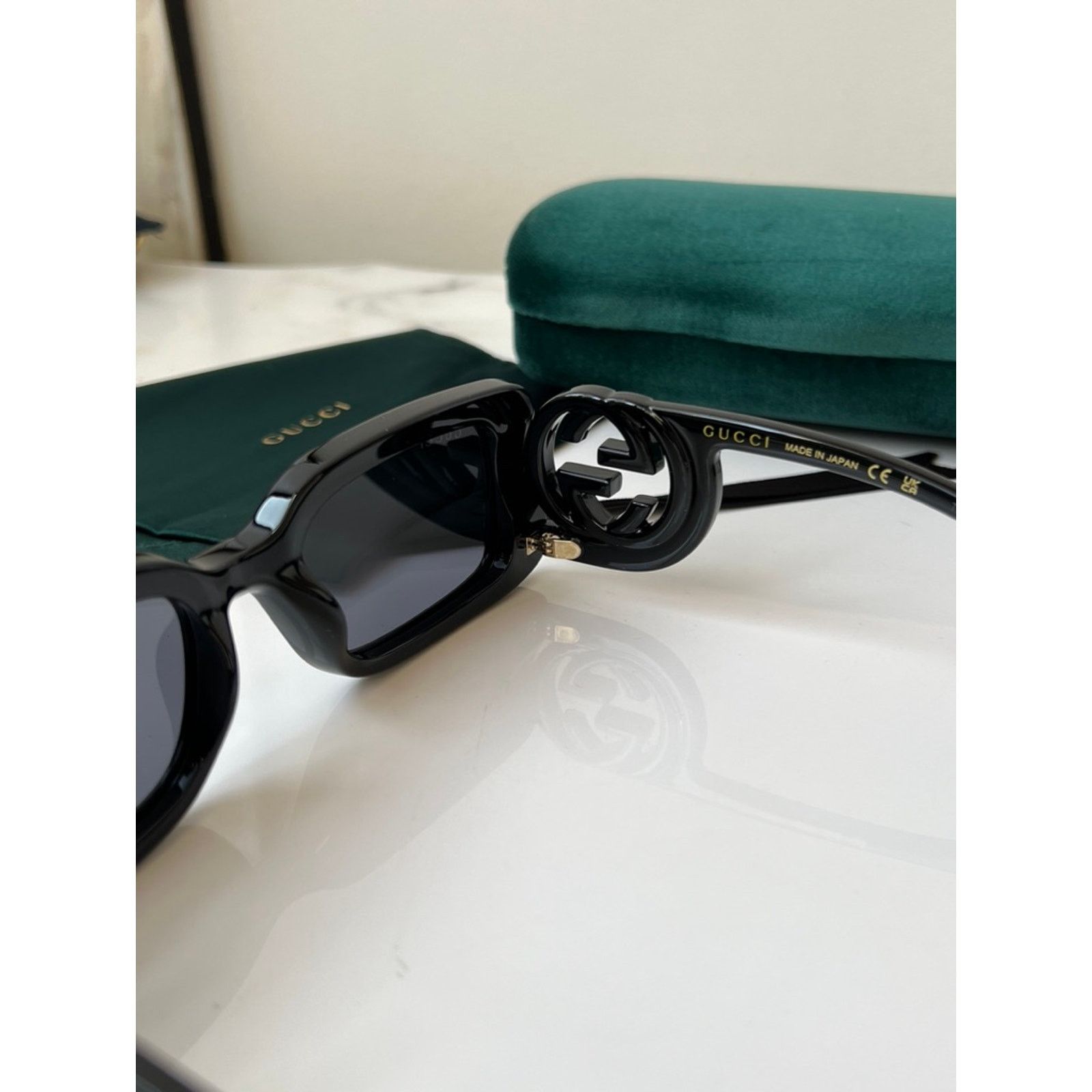 Gucci NEW Gucci GG1325S Slim Black Logo Sunglasses Size ONE SIZE - 8 Thumbnail