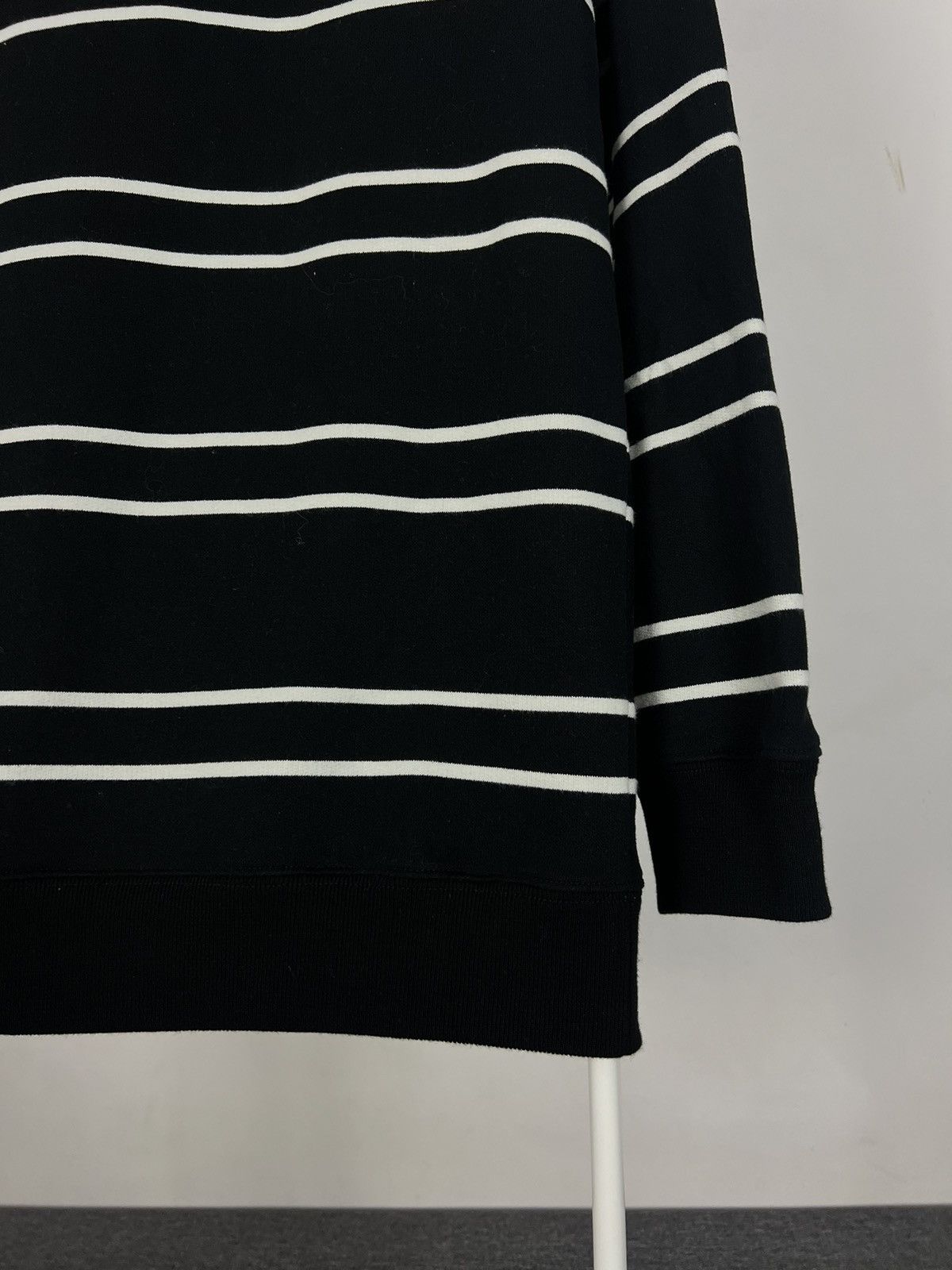 Designer × Saint Laurent Paris × Yves Saint Laurent Saint Laurent Striped Cotton Hoodie Size US L / EU 52-54 / 3 - 13 Thumbnail