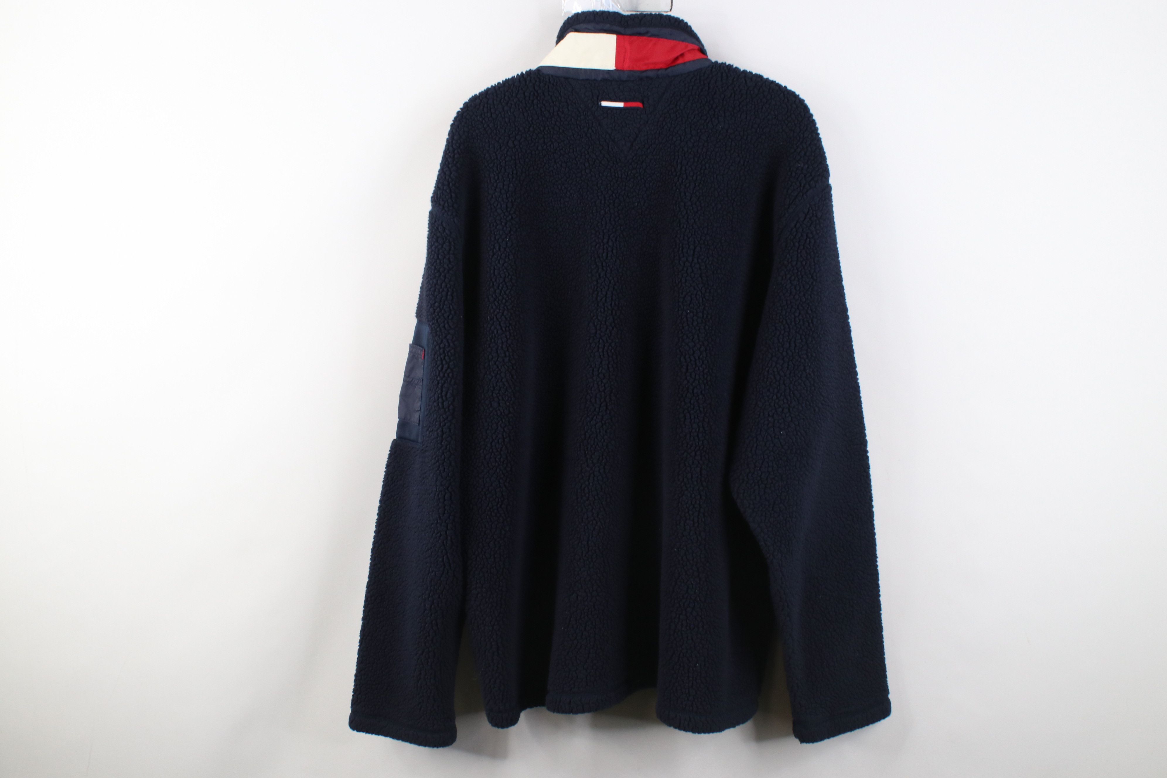 Tommy Hilfiger Vintage 90s Tommy Hilfiger Deep Pile Fleece 1/4 Zip Sweater Size US L / EU 52-54 / 3 - 12 Thumbnail