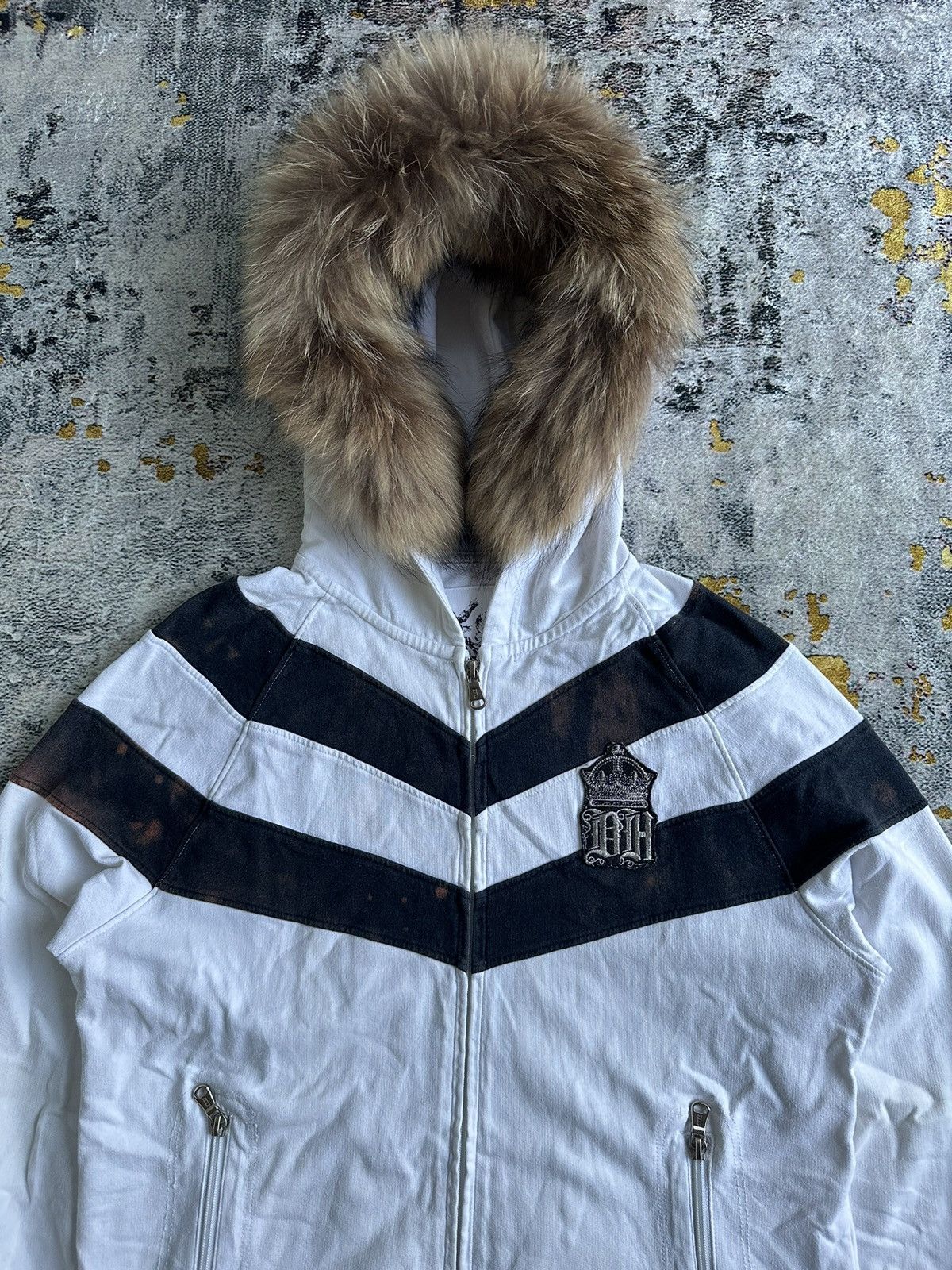 20471120 TRASHED DOHC FUR ZIPHOODIE IFSIXWASNINE LGB STYLE Size US M / EU 48-50 / 2 - 2 Thumbnail