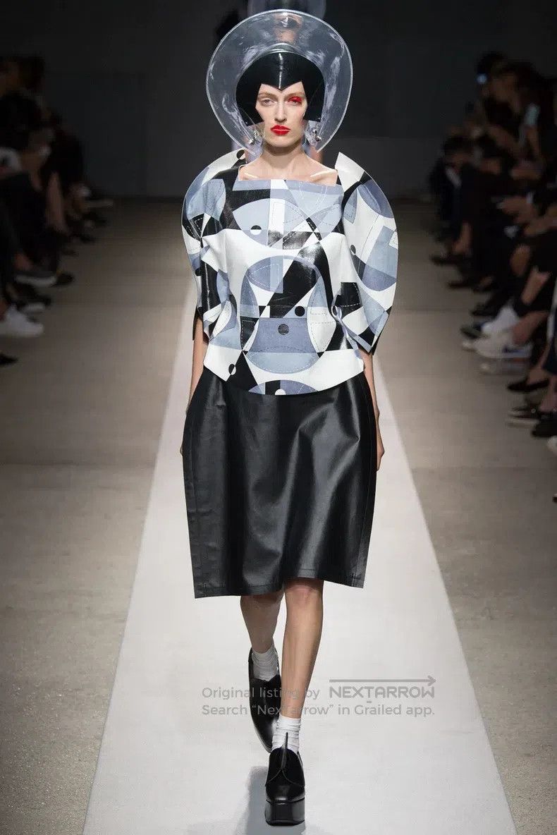 Junya Watanabe Junya Watanabe size S Geometric silhouette leather patchwo Size 23" - 9 Thumbnail
