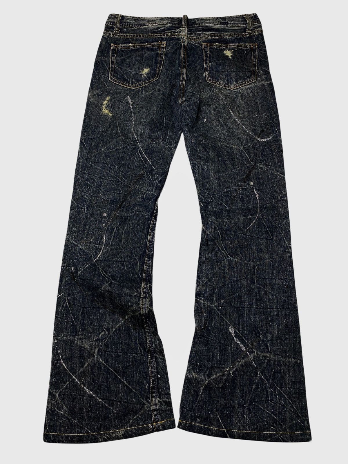 If Six Was Nine 2000's Theoria Seawash Flared Jeans Size US 28 / EU 44 - 4 Thumbnail