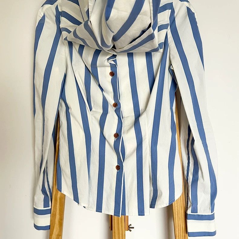 Vivienne Westwood Vivienne Westwood Blue striped bow tie shirt Size XS / US 0-2 / IT 36-38 - 4 Thumbnail