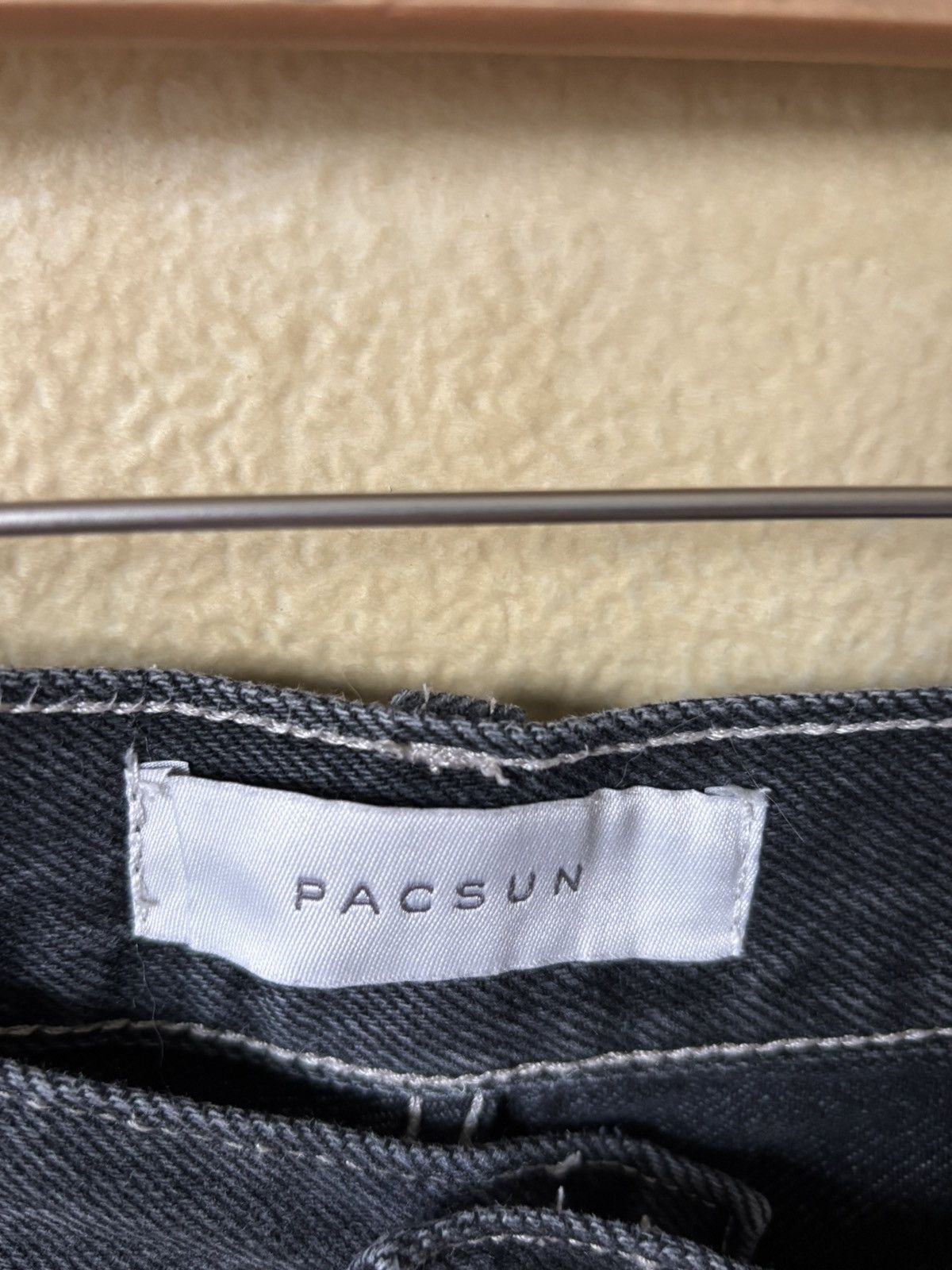 Pacsun Pacsun Black Baggy Denim Carpenter Shorts Size US 30 / EU 46 - 4 Thumbnail