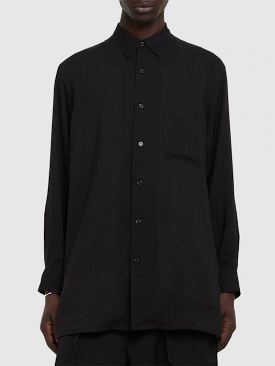 Yohji Yamamoto o1lsvrm0525 Standard Oversize Shirt in Black Size US M / EU 48-50 / 2 - 3 Thumbnail