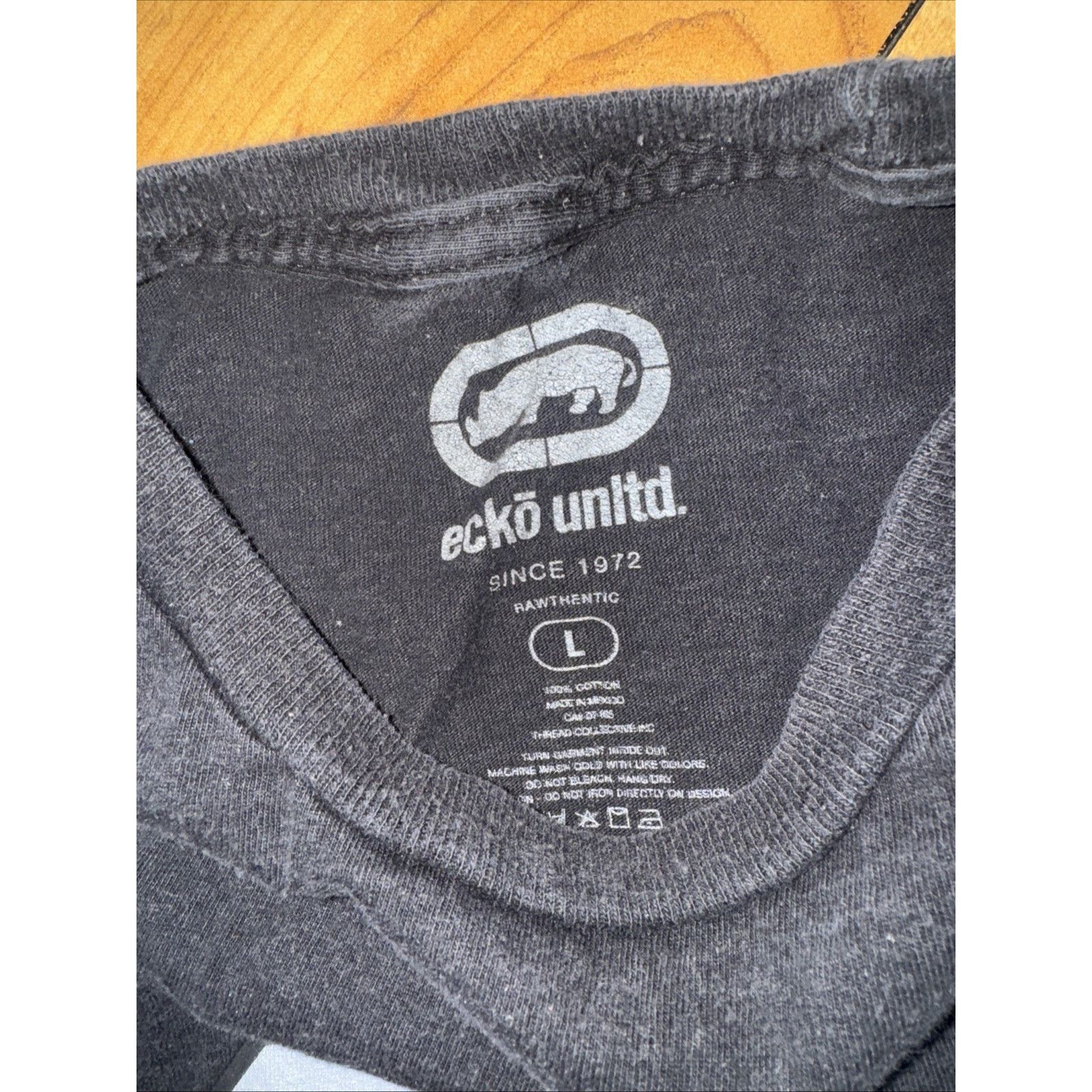 Ecko Unltd. × Vintage Ecko Unltd T-Shirt Rhino Black Large 21x28 Size US L / EU 52-54 / 3 - 3 Thumbnail