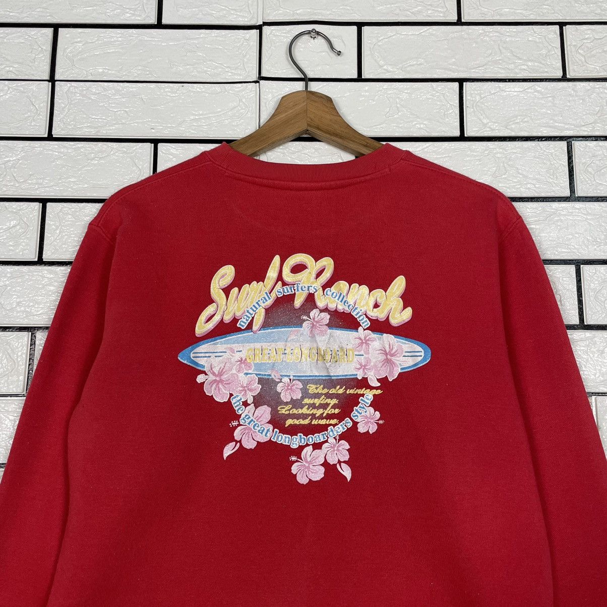 Japanese Brand Y2K Surf Ranch Red Crewneck Sweatshirt Size US S / EU 44-46 / 1 - 8 Thumbnail