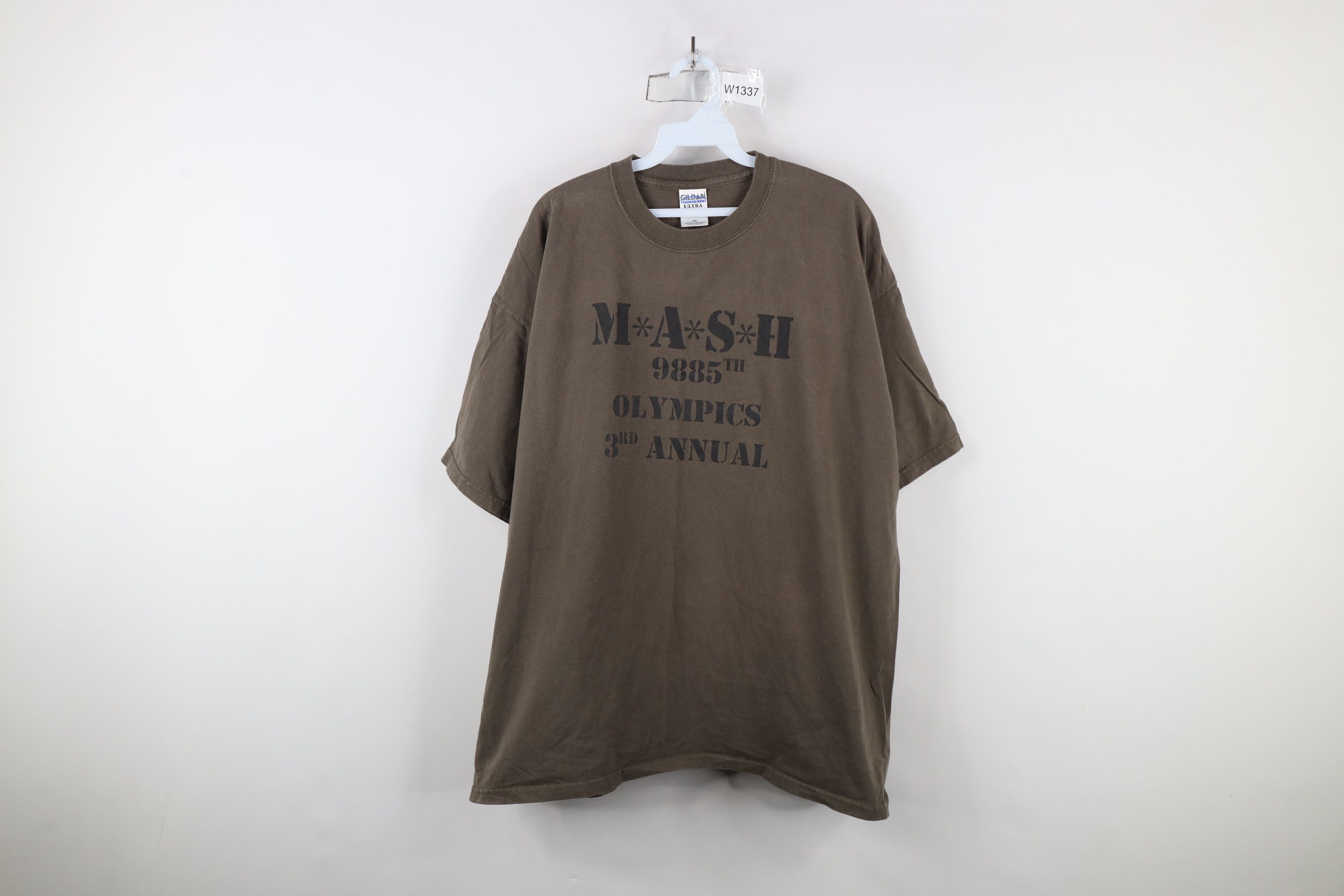 Vintage Vintage Y2K Spell MASH Olympics TV Show T-Shirt Green Cotton Size US XXL / EU 58 / 5 - 1 Thumbnail