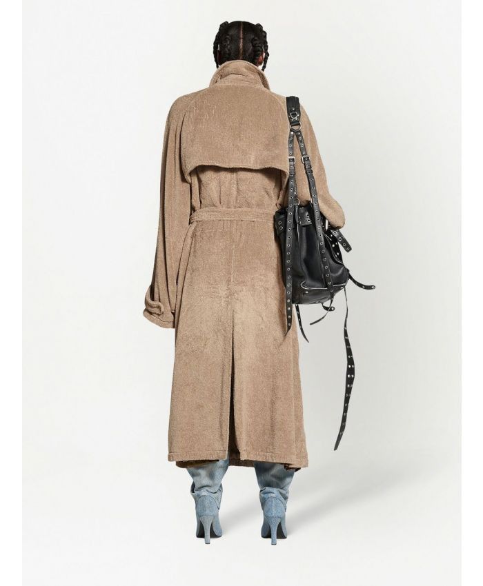 Balenciaga o1in1g1024 Towel Trench Coat in Beige Size US M / EU 48-50 / 2 - 4 Thumbnail