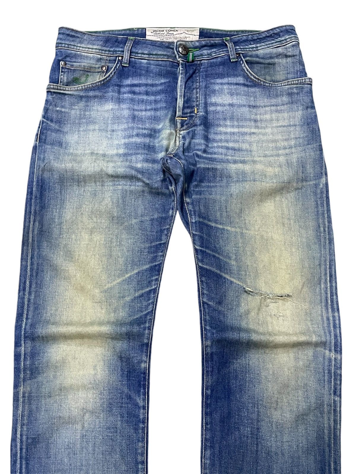 Jacob Cohen Jacob Cohen Hand Made italian Made Mud Wash Jeans Size US 33 - 7 Thumbnail