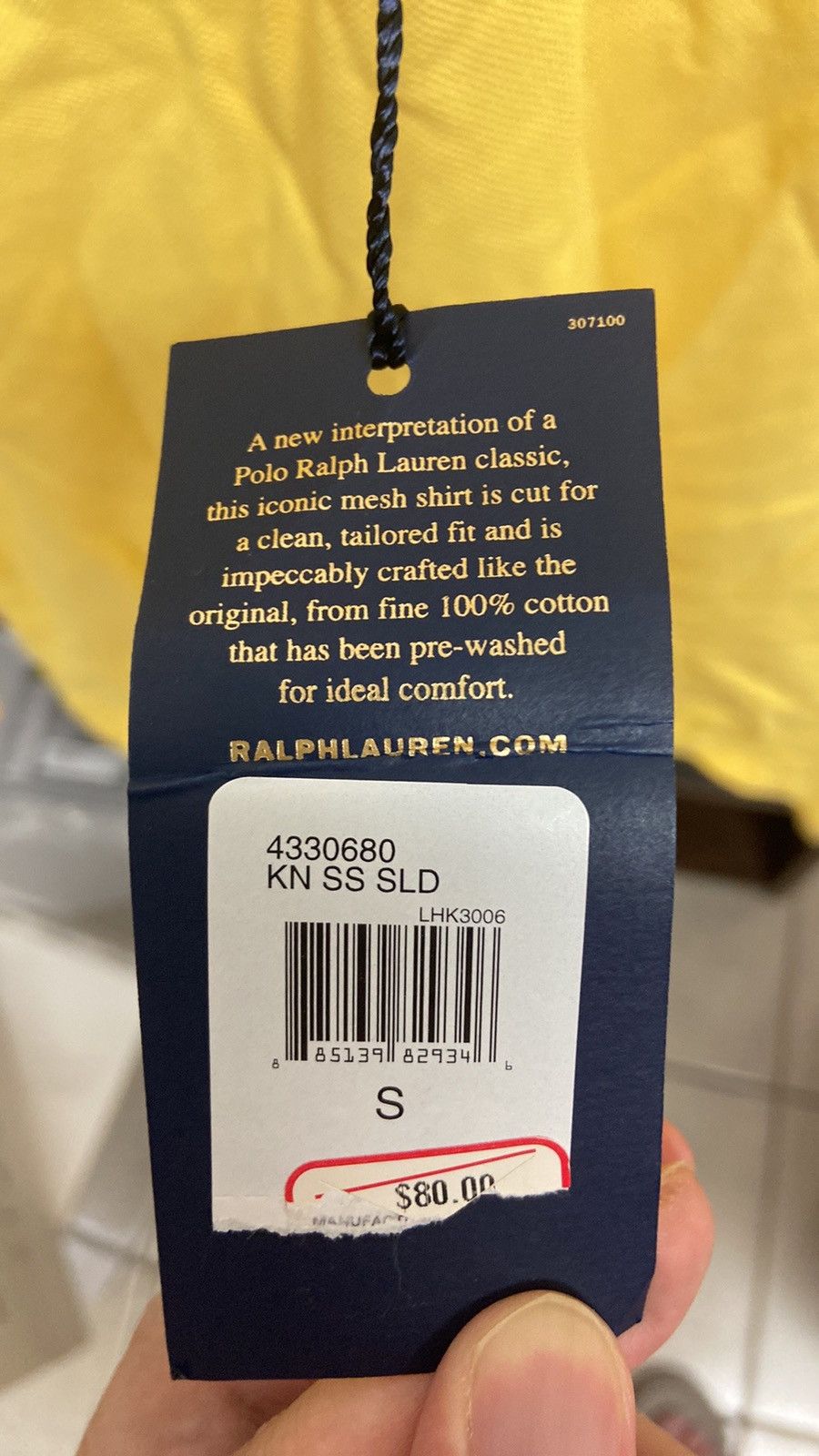 Polo Ralph Lauren NEW Polo Ralph Lauren Men Custom Fit Mesh Yellow Polo Shirt Size US S / EU 44-46 / 1 - 4 Thumbnail