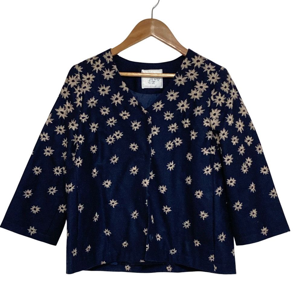 Other Other Sally Scott Embroidered Wool Collarless Jacket Textile Outerwear DUTY FREE for USA Size ONE SIZE - 1 Thumbnail
