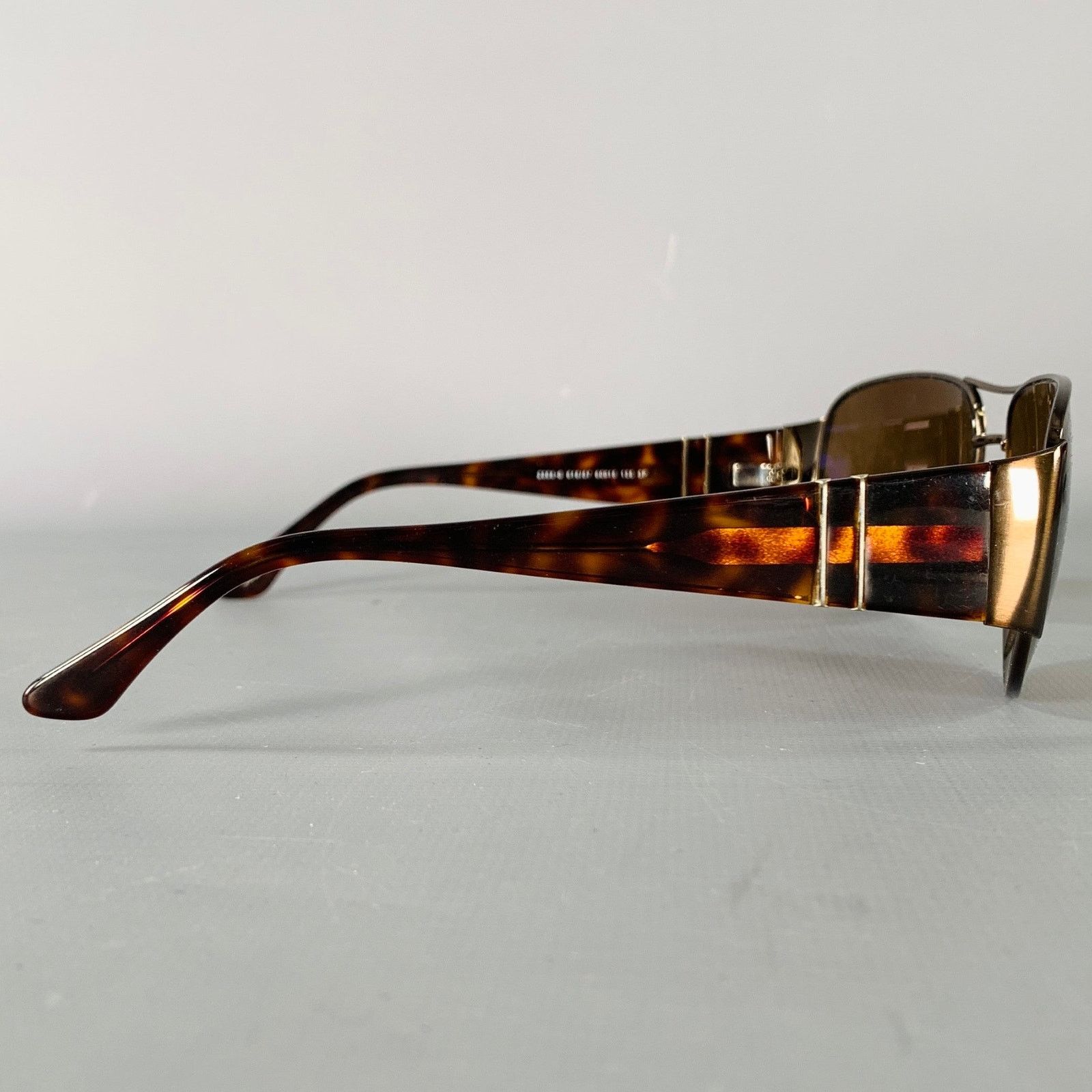 Persol Brown Tortoiseshell Metal Polarized Aviator Sunglasses Size ONE SIZE - 2 Thumbnail