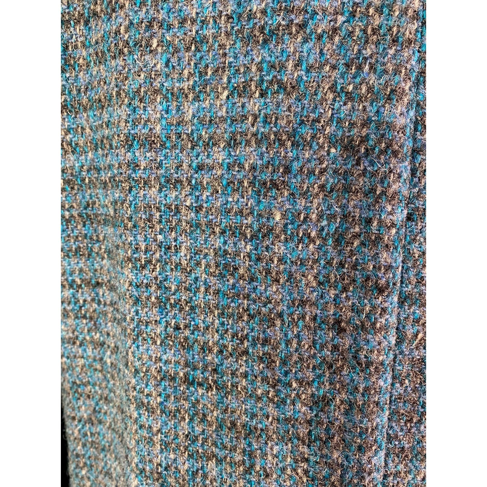 Vintage swing coat plaid blue gray vintage wool 1970s Size L / US 10 / IT 46 - 7 Thumbnail