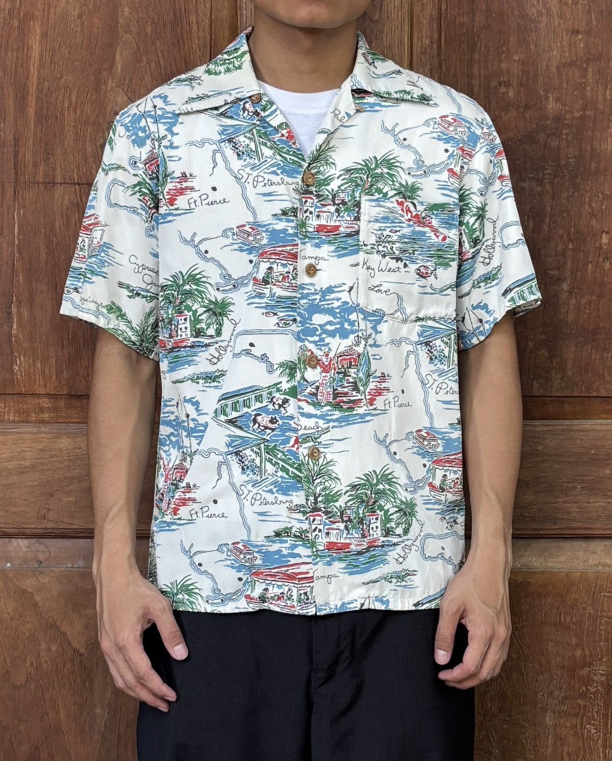 Visvim FREE TAX! Duke Camp Collar Printed Shirt Size US S / EU 44-46 / 1 - 1 Thumbnail