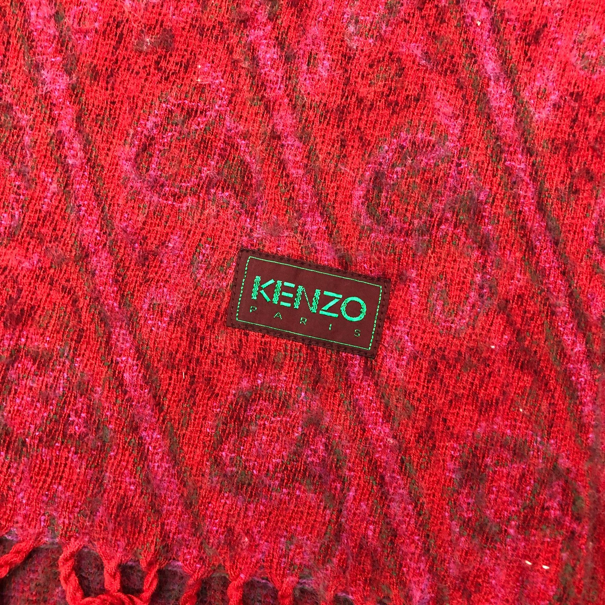 Kenzo Vintage 90s Kenzo Scarf Muffler Wool Cashmere Scarves Size ONE SIZE - 5 Thumbnail