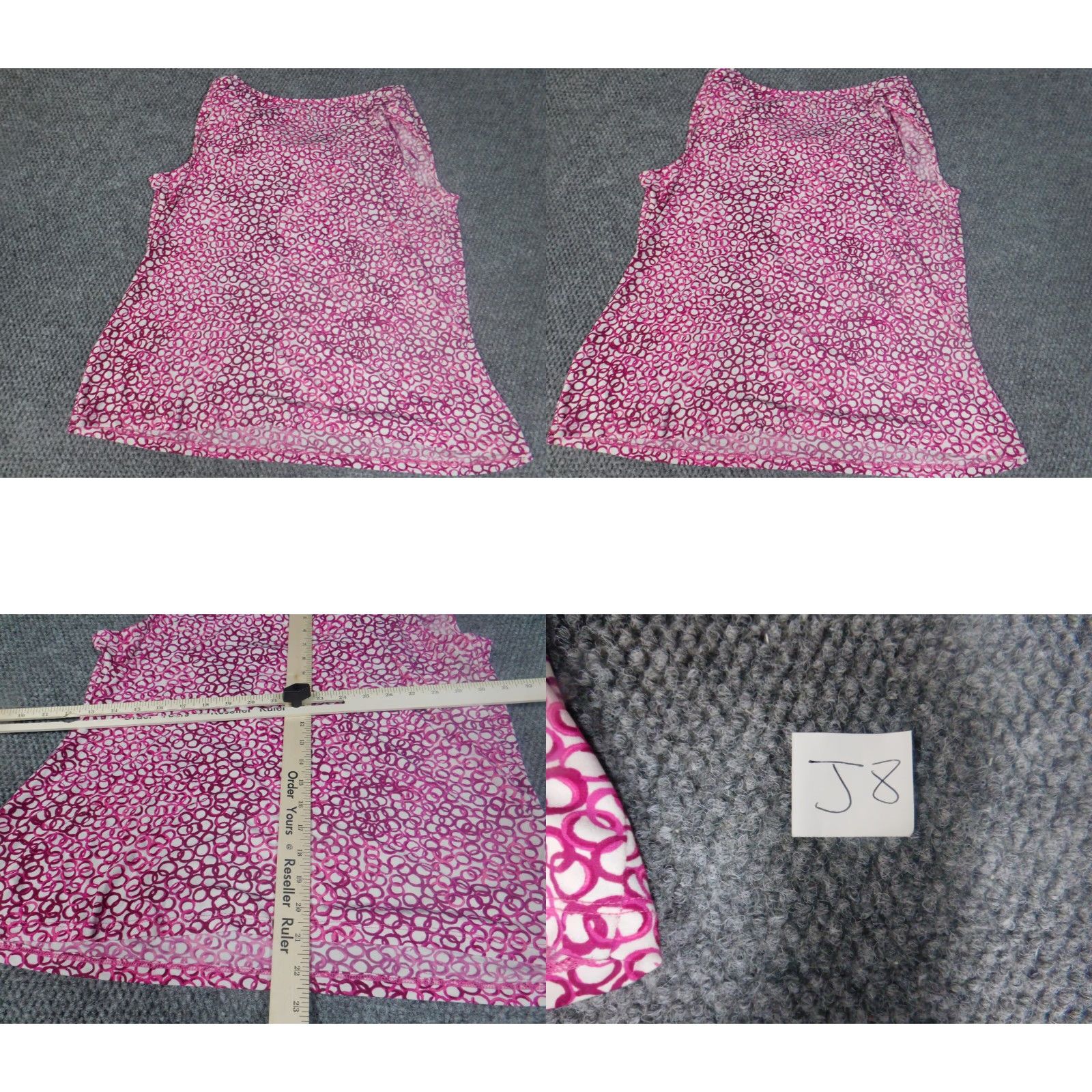 Charter Club Charter Club Blouse Purple Geometric Circles 0X Cap Sleeve Round Neck Casual Womens Regular Stretch Button Knit Polyester Vintage No Size XL / US 12-14 / IT 48-50 - 8 Thumbnail