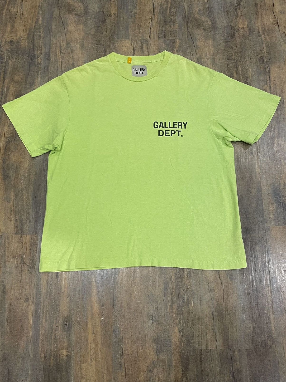 Gallery Dept. RARE Gallery Dept Souvenir Tee Lime Green Hollywood Logo ...