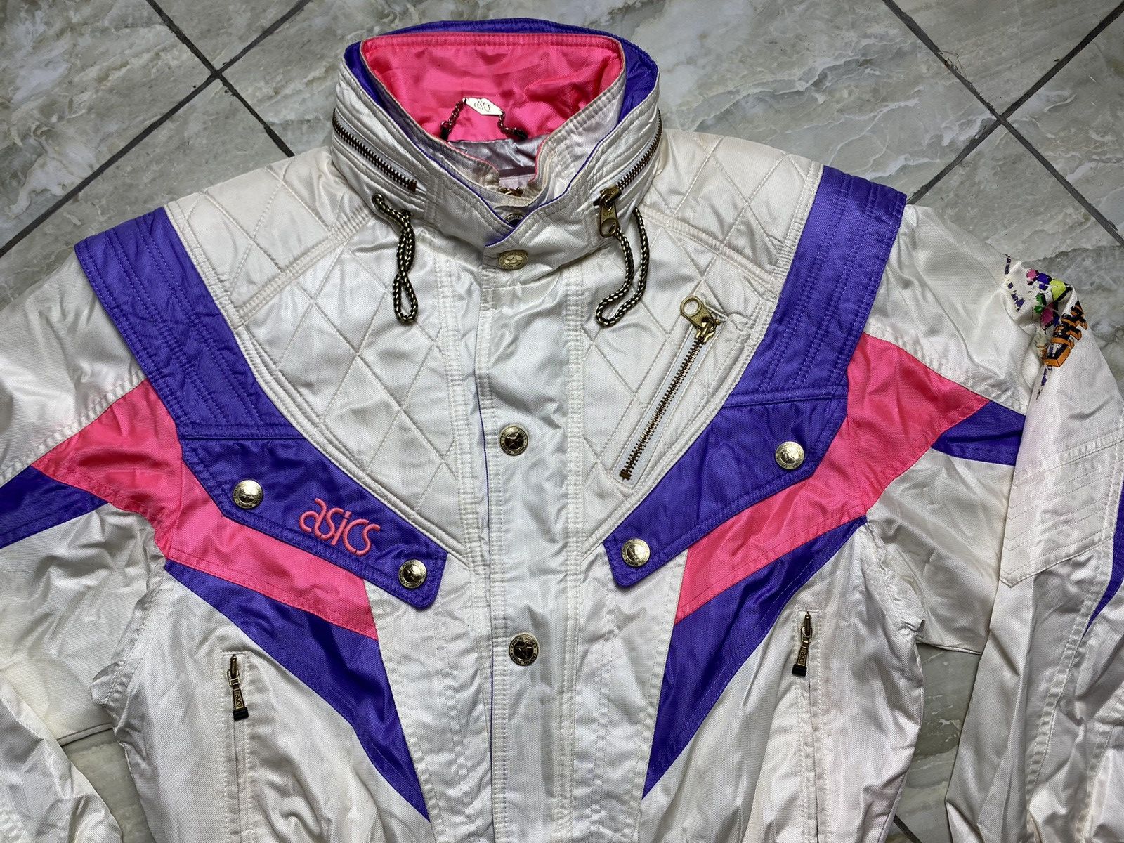 Asics Asics Caystal Power Sportswear Hoodie Ski Bomber Jacket Size L / US 10 / IT 46 - 6 Thumbnail
