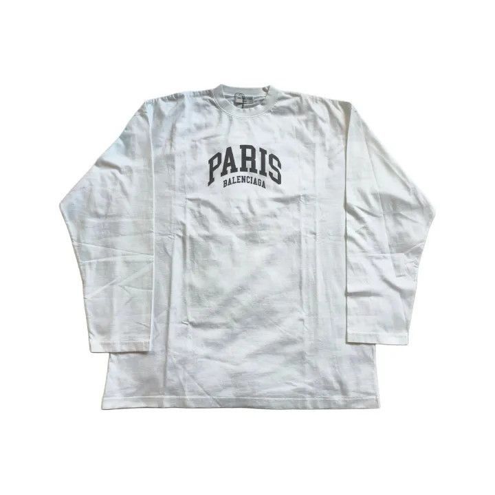 Balenciaga Balenciaga Balenciaga Long Sleeve Paris Print TShirt -2507 Size US M / EU 48-50 / 2 - 1 Thumbnail