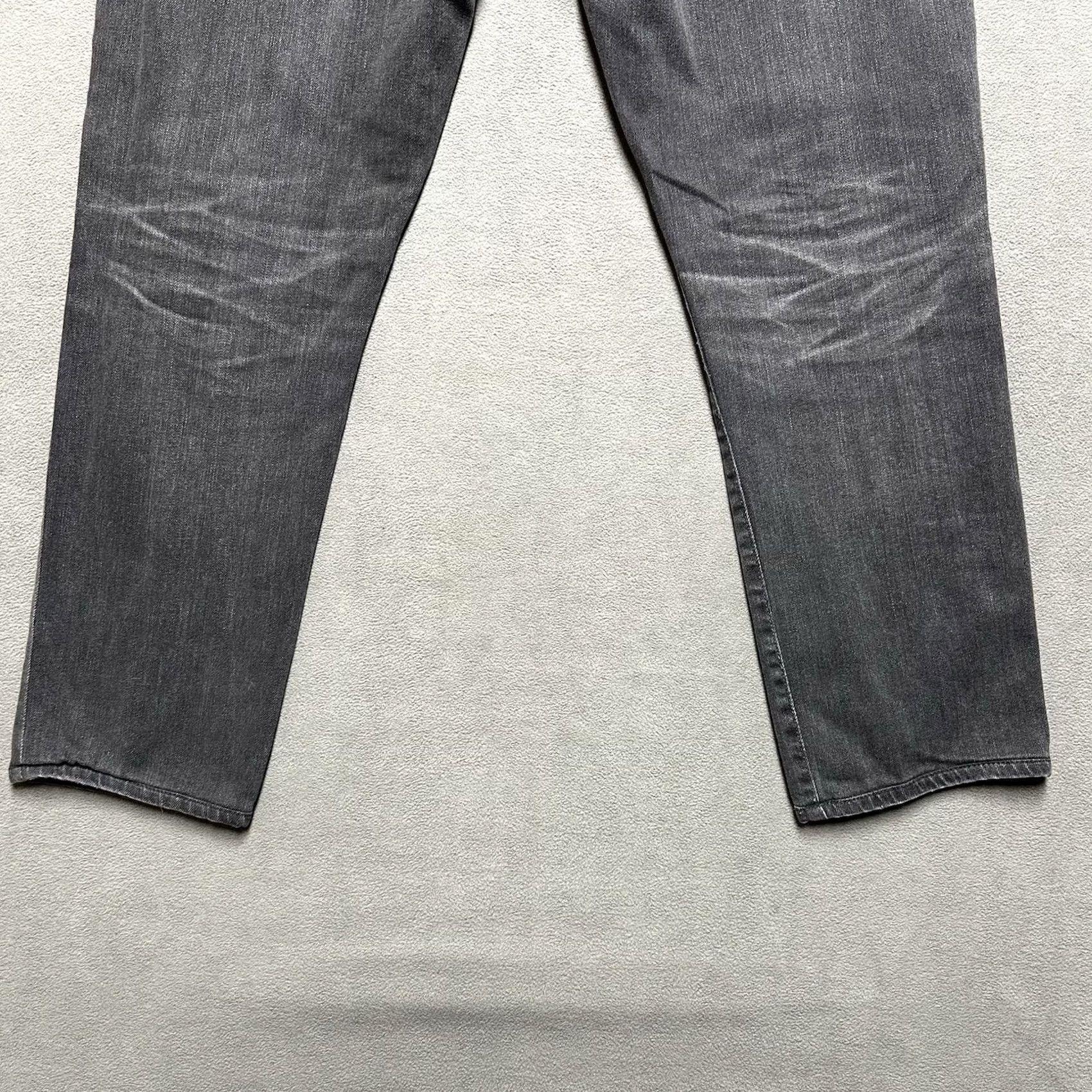 Denime AG The Graduate Jeans Mens 36R Gray Denim Straight 5-Pocket 28 Inseam 11 Rise Tailored Leg Cotton Blend Dark Wash Size US 36 / EU 52 - 6 Thumbnail