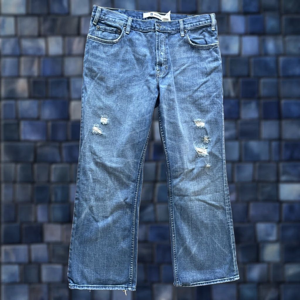 Gap VINTAGE Gap 1969 Jeans Mens 36x30 Bootcut Denim Stone Frayed Y2K Grunge 90s Punk Skater Bootstrap Size US 36 / EU 52 - 1 Thumbnail