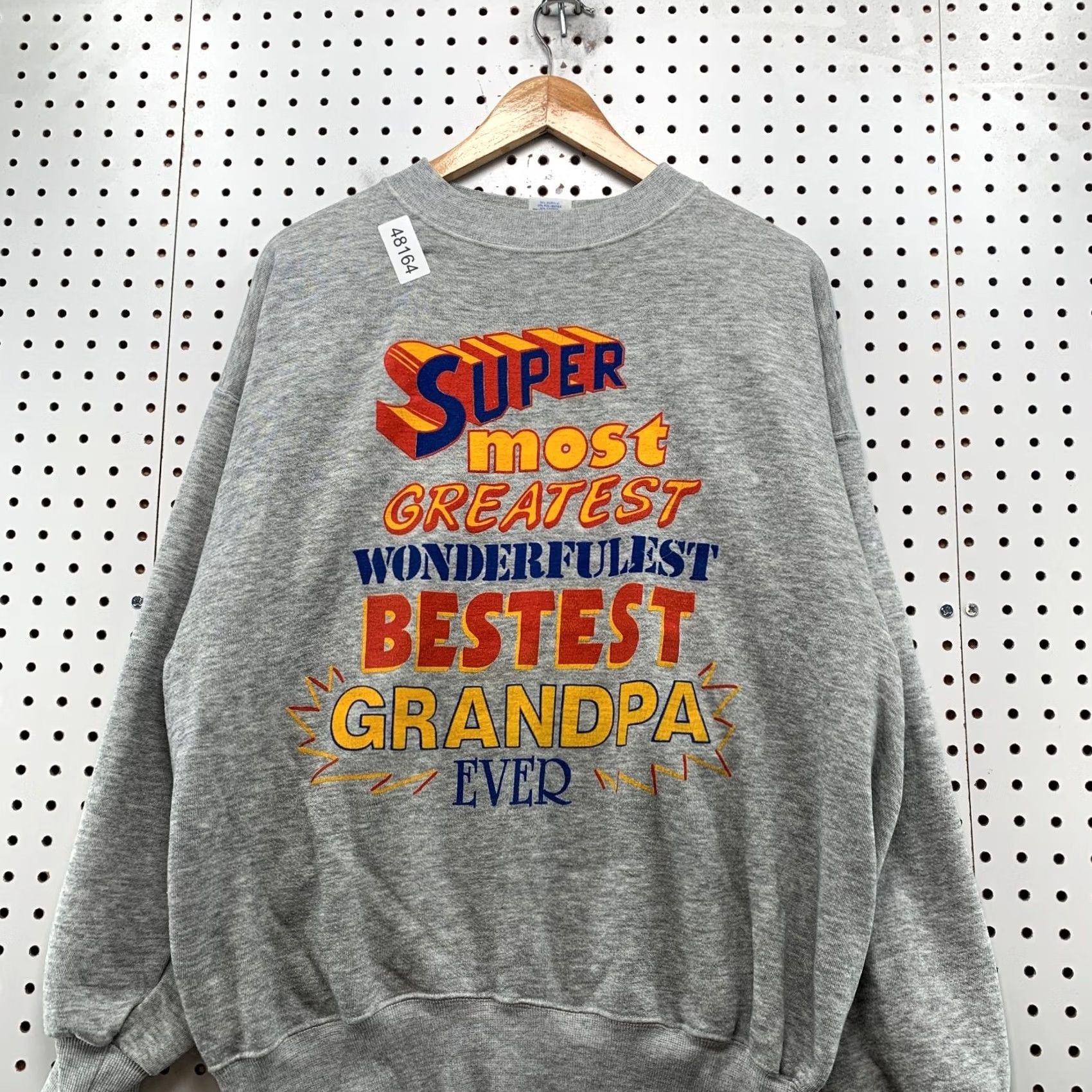 Vintage Vintage Grandpa Sweatshirt Mens XL Gray World Greatest Funny Dad Clothing Pullover Crew Neck Sweatshirt Size US XL / EU 56 / 4 - 4 Thumbnail