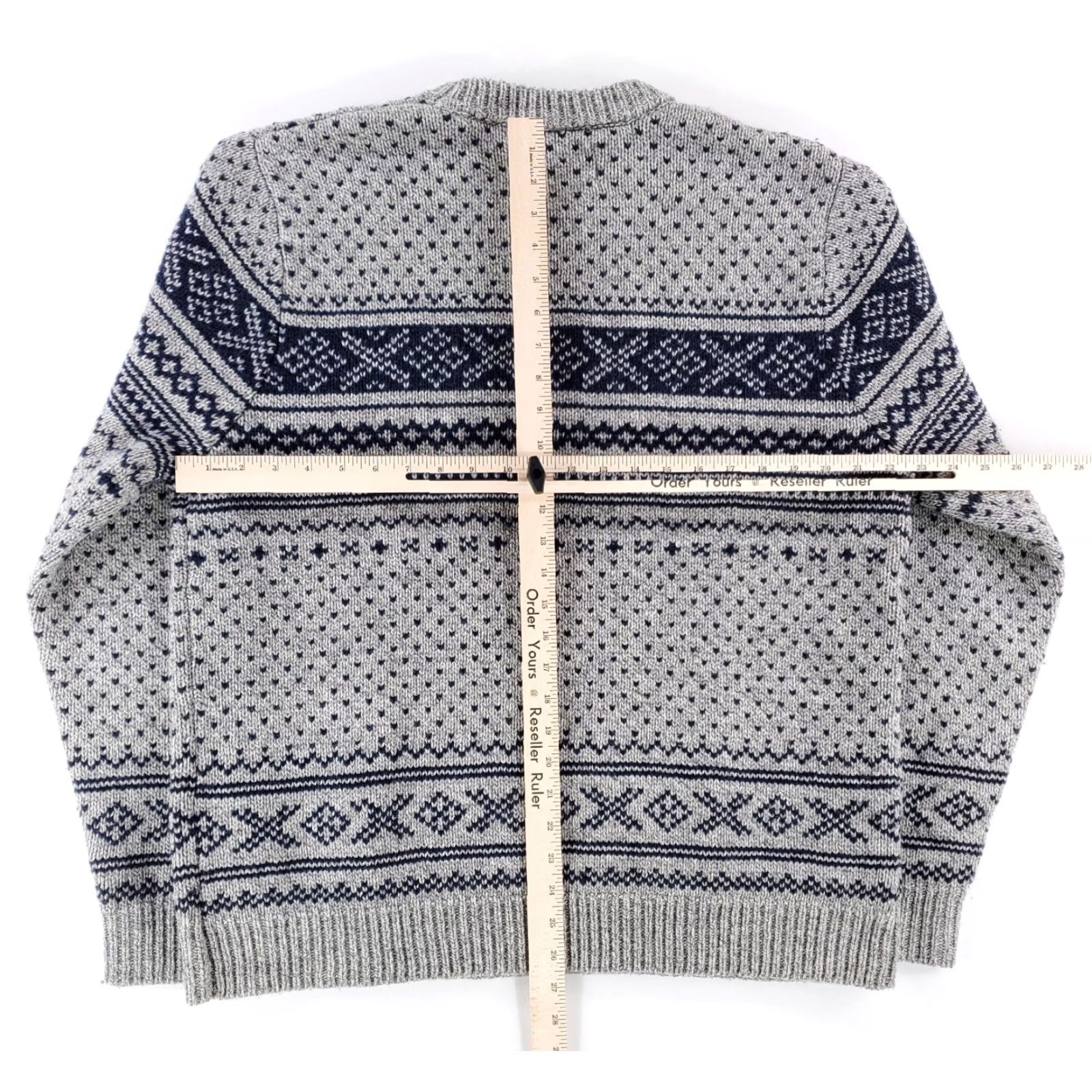 Schott Schott Bros Nordic Sweater Wool Blend Grey Blue Long Sleeve Mens XL Pullover Multicolor Size US XL / EU 56 / 4 - 4 Thumbnail