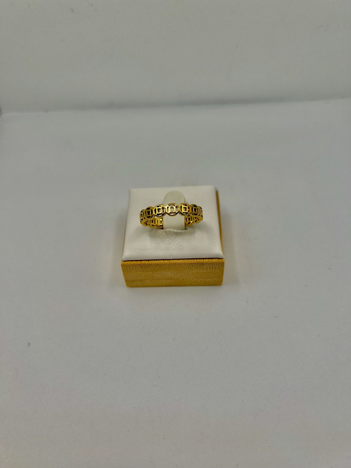 Jewelry x Vintage Gold Asian Coin Ring - Size 8, Men's