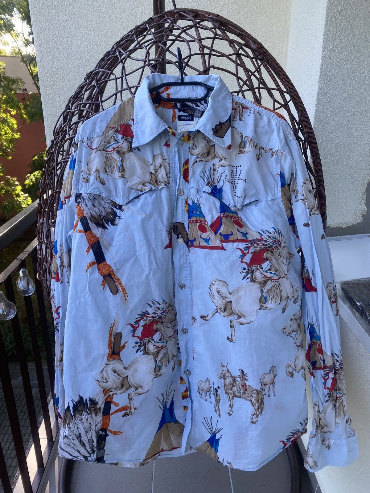 Versace Jeans Couture Versace jeans ultra rare indian shirt button up Size US XXL / EU 58 / 5 - 1 Thumbnail