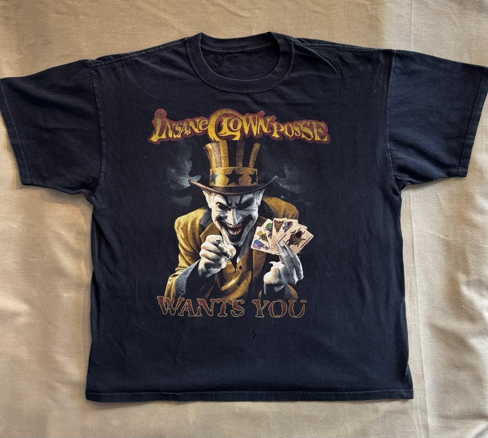 Vintage Vintage 2000 Insane Clown Posse Uncle Sam Hatchet Man Shirt Size US XL / EU 56 / 4 - 1 Thumbnail