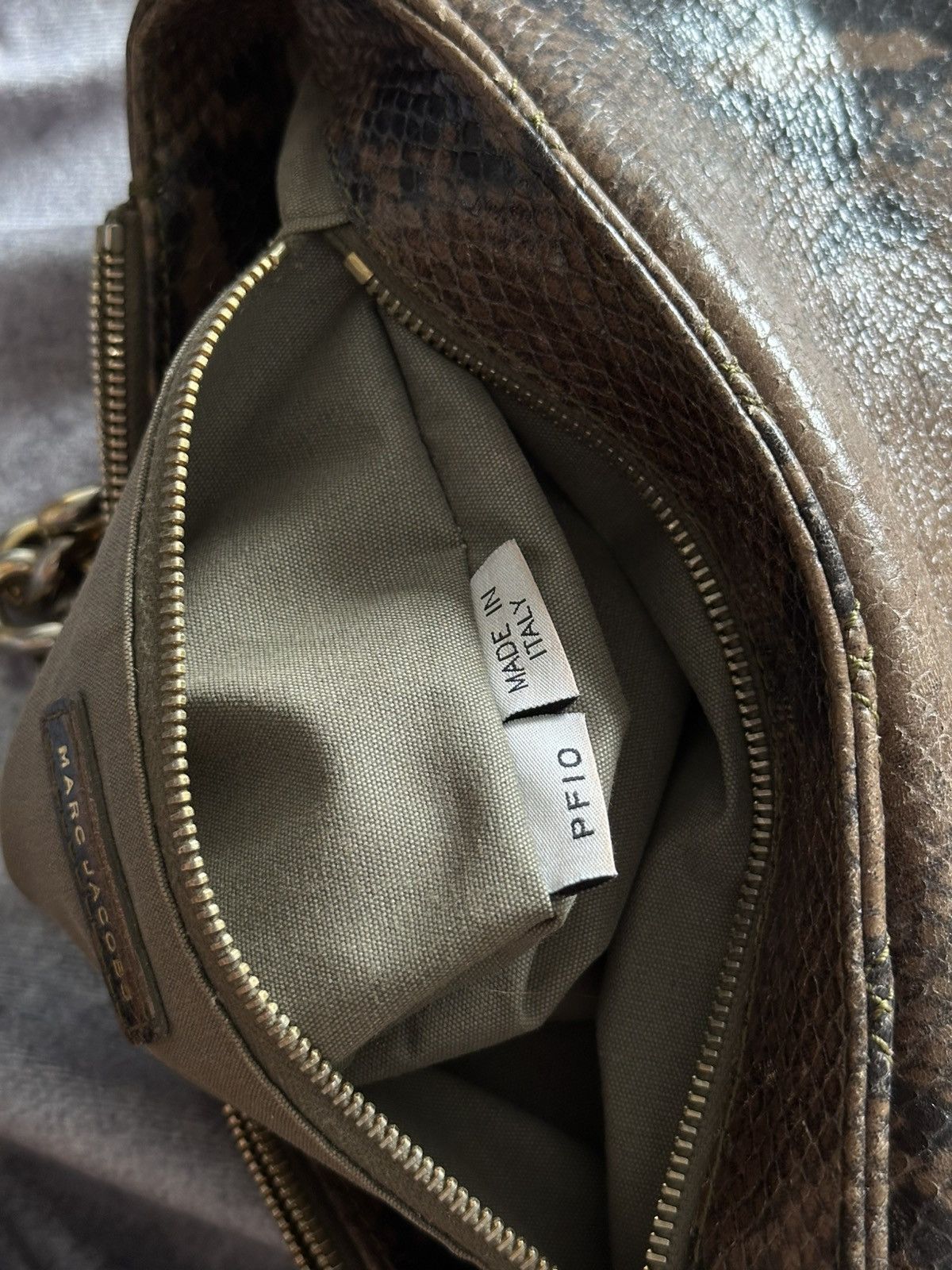 Marc by Marc Jacobs Marc Jacobs Python Leather Shoulder Bag Size ONE SIZE - 11 Thumbnail